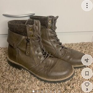 brown lace up boots (brand Cliffs)